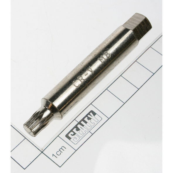 Sealey Spline bit m8 x 75mml
