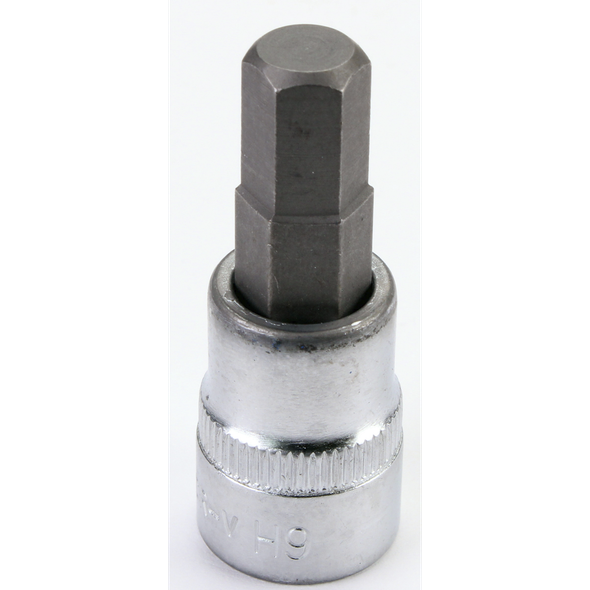 Sealey Hex socket bit 9mm 3/8"sq dr