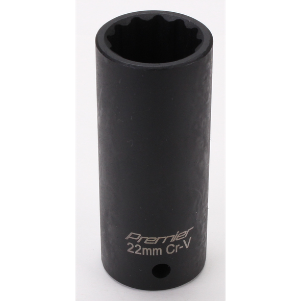 Sealey 1/2"sq 22mm impact socket (deep)