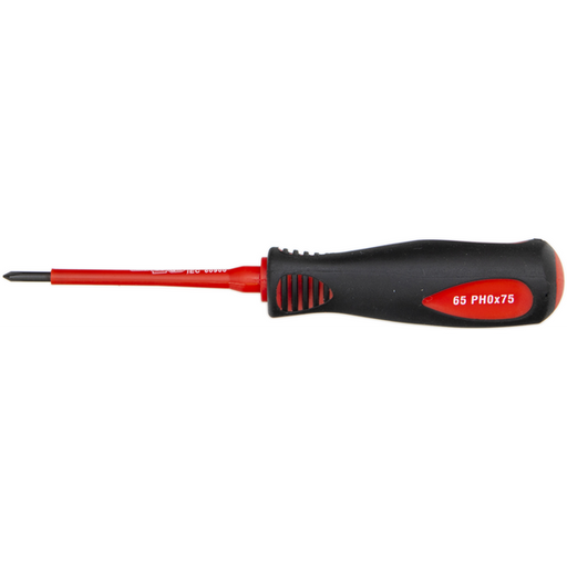 Sealey Insulated Phillips Screwdriver PH0 x 75mm