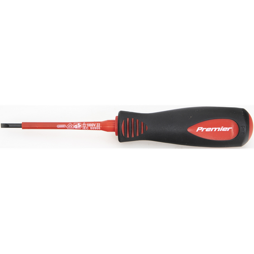 Sealey Insulated Slotted Screwdriver 3 x 75mm