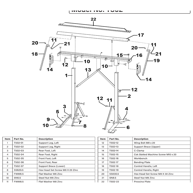 Sealey Bending Plate