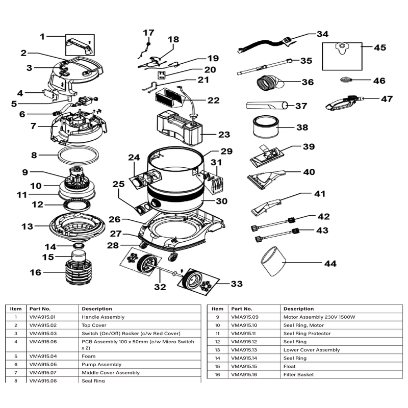 Sealey Shampoo spraying nozzle (875mm)