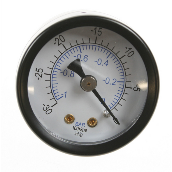 Sealey Gauge 0 to -1 bar, 40mm od rear fitting