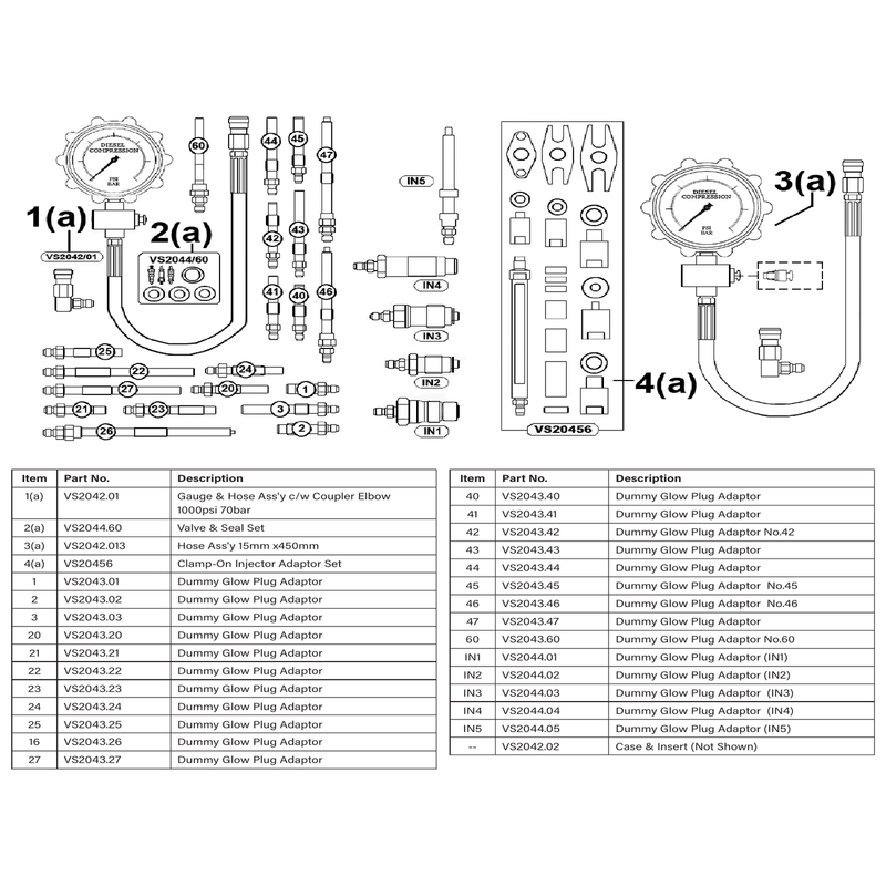 Sealey Dummy injector adaptor (in5)