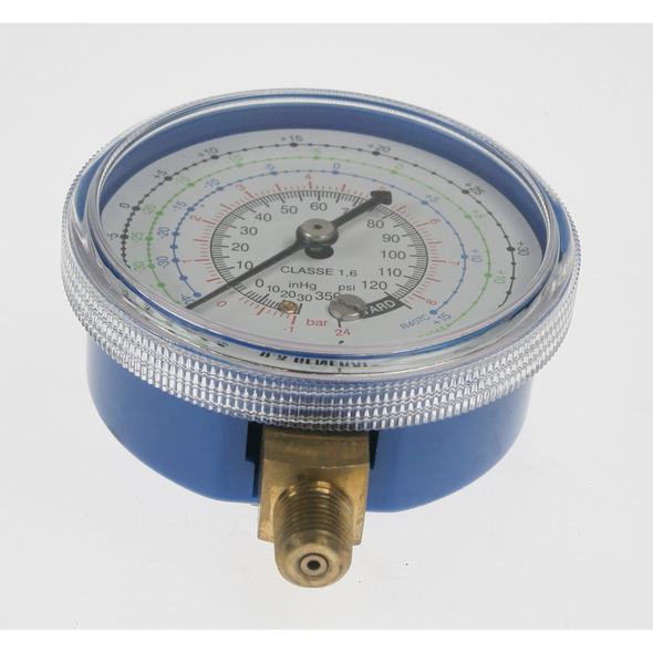 Sealey Pressure gauge 350psi, 70mm od, btm fitting