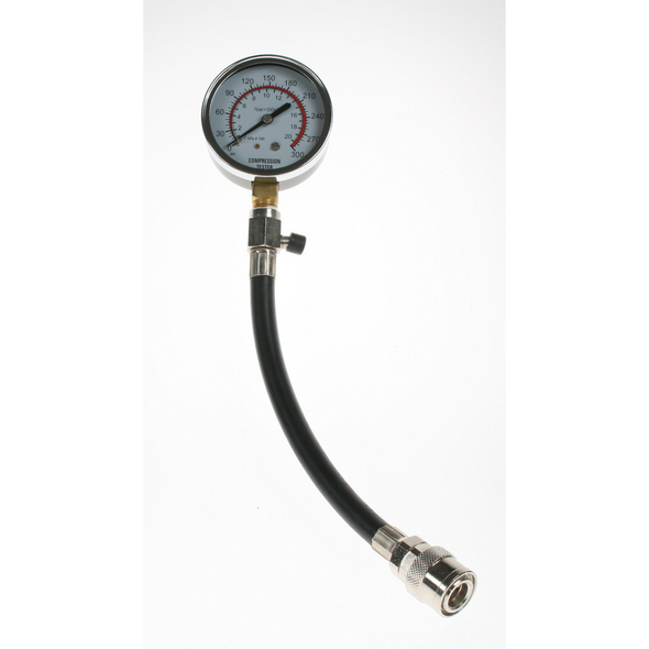 Sealey Compression gauge 67mm od, btm fitt, 20kpa 300psi