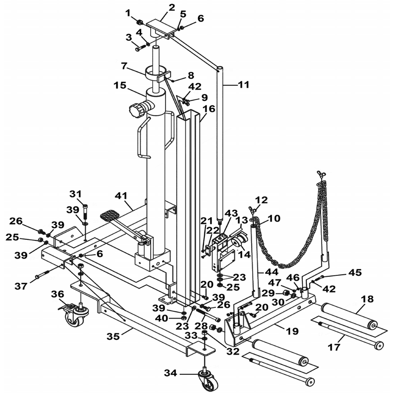 Sealey Wheel, Swivel Castor (w/Brake) (75x9x32x10)