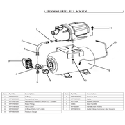Sealey Connecting hose 22mm x 260mm