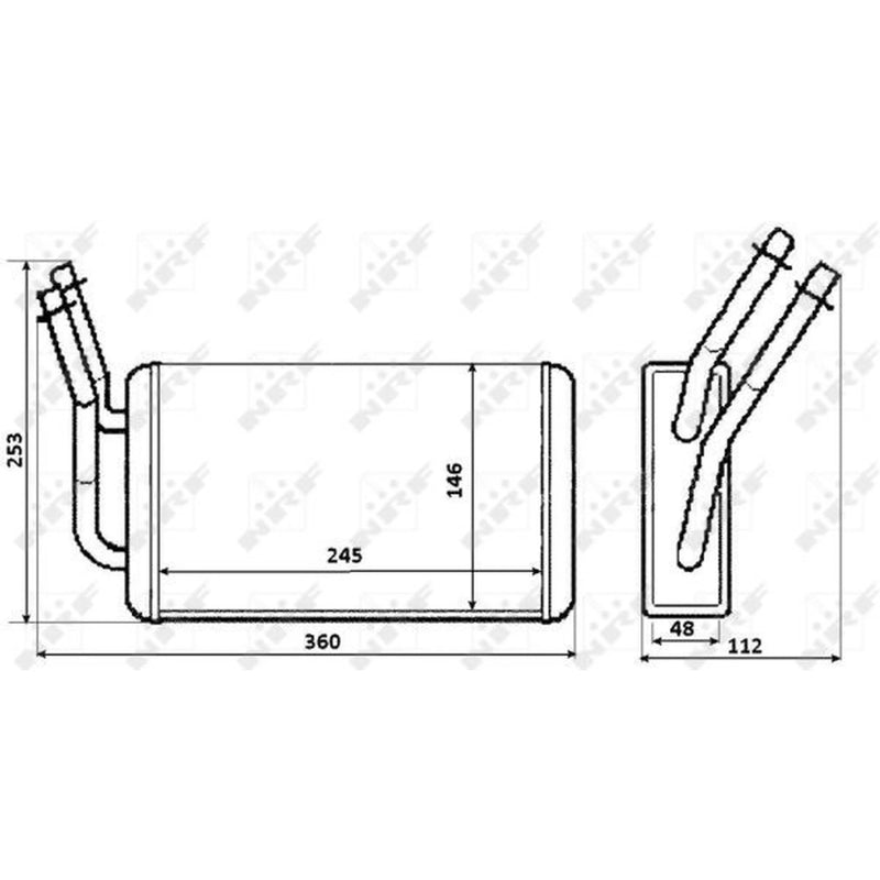 NRF Heater Matrix Core Heat Exchanger 54230
