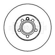 Borg & Beck 2 x Vented Front Brake Discs BBD4250