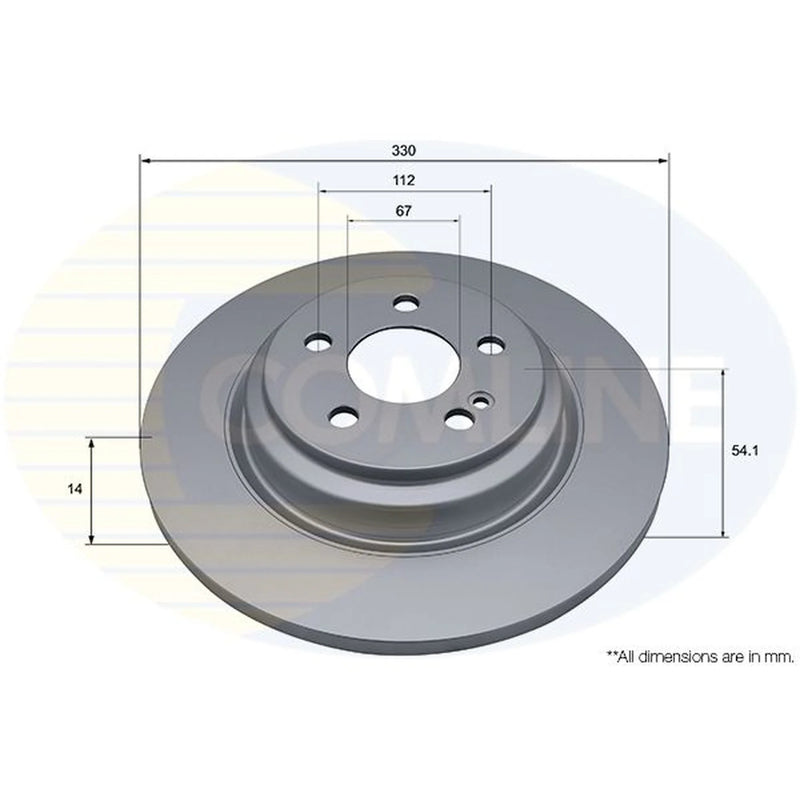 Comline 2 x Solid Rear Brake Discs ADC5111V