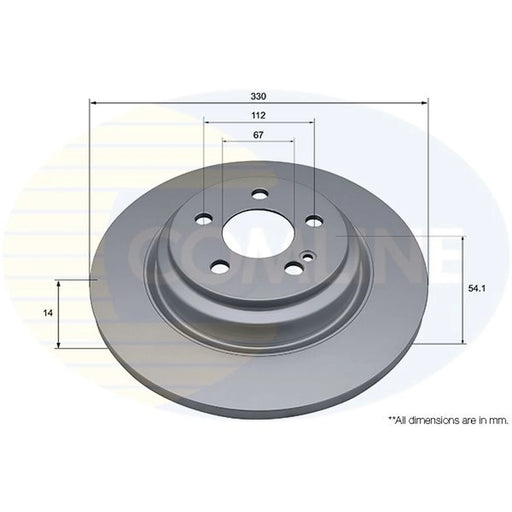 Comline 2 x Solid Rear Brake Discs ADC5111V