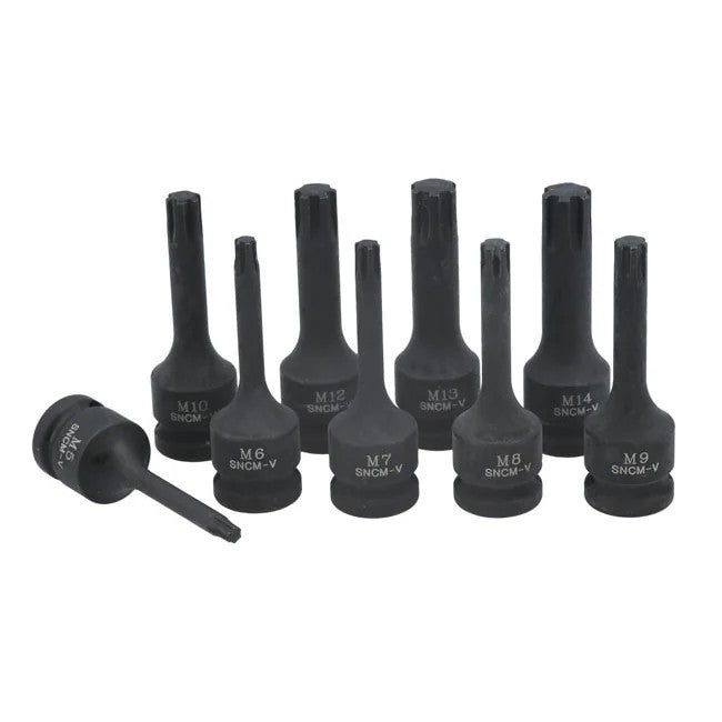 Laser Tools Impact Ribe Socket Bit Set 1/2"D 9pc - PL