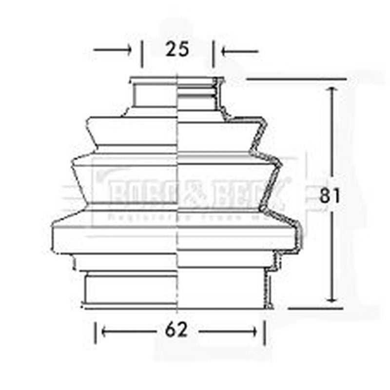 Borg & Beck Drive Shaft Bellow Kit Front Left BCB2196