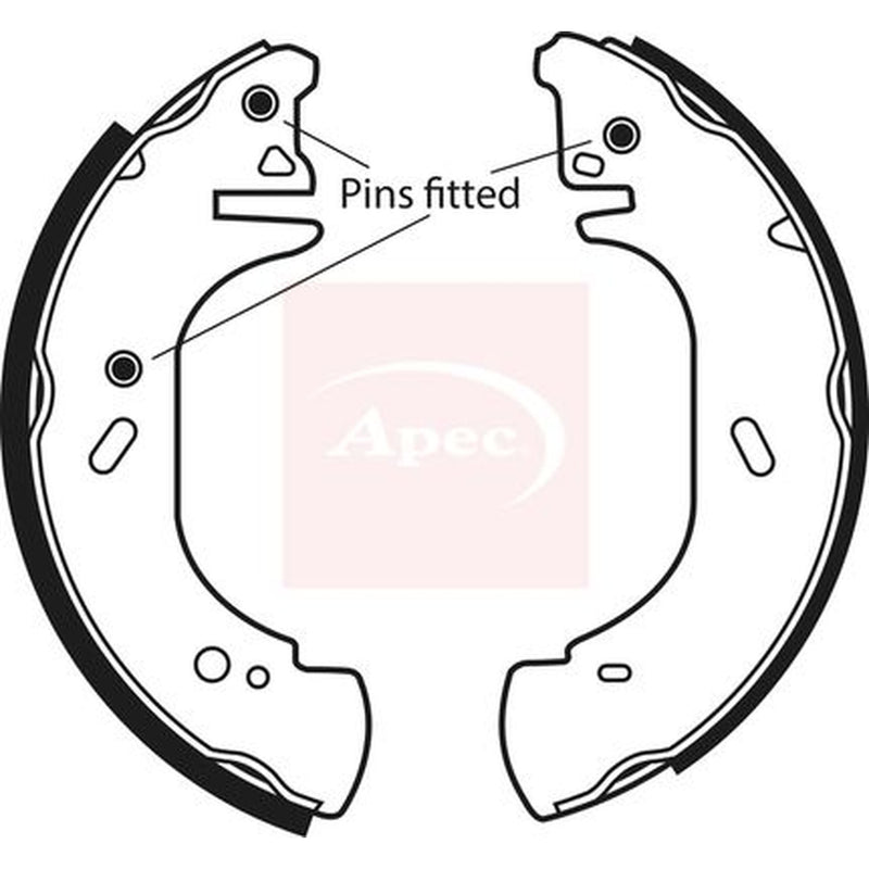 Apec Brake Shoe Set Axle Kit SHU629