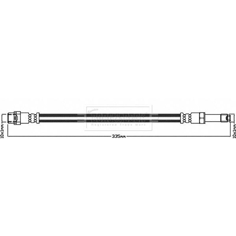 Borg & Beck Brake Hydraulic Hose Line Rear Left BBH8329