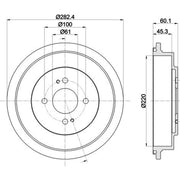Mintex Brake Drum Assembly Rear MBD348