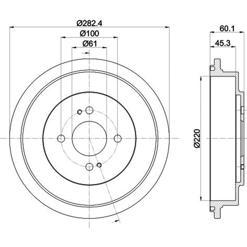 Mintex Brake Drum Assembly Rear MBD348