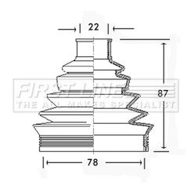 First Line Drive Shaft Bellow Kit Front Left Thermoplast FCB2285