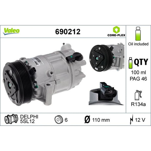 Valeo Air Conditioning Compressor 690212