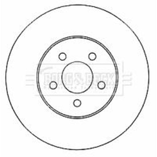 Borg & Beck 2 x Vented Front Brake Discs BBD4568