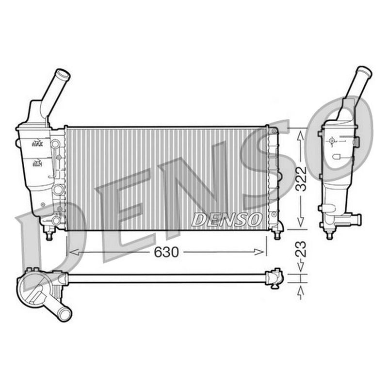 Denso Engine Radiator DRM13005