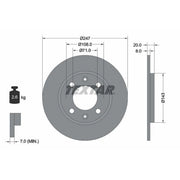 Textar 2 x Solid Rear Brake Discs 92043200-x2