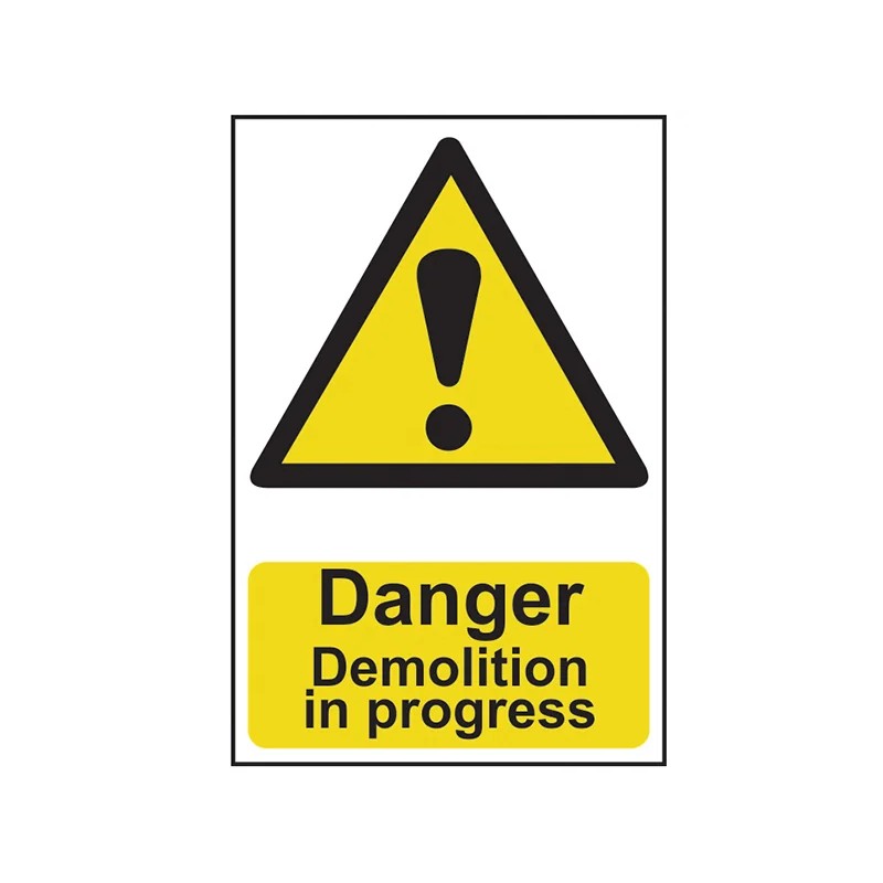 Scan Danger Demolition In Progress - PVC Sign 400 x 600mm - 4106