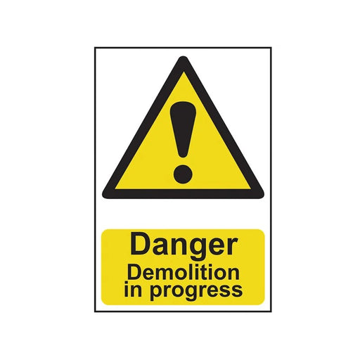 Scan Danger Demolition In Progress - PVC Sign 400 x 600mm - 4106