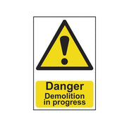 Scan Danger Demolition In Progress - PVC Sign 400 x 600mm - 4106