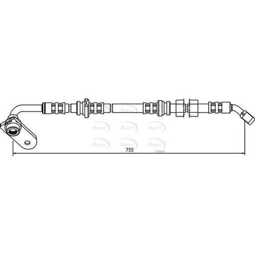 Apec Brake Hydraulic Hose Line Front Right HOS3661