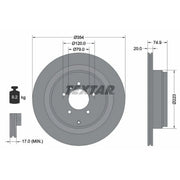 Textar 2 x Rear Brake Discs 92175503
