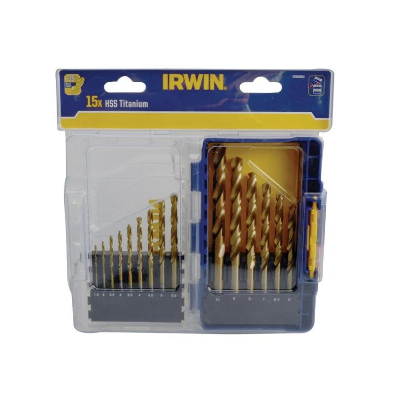 IRWIN® HSS Titanium Metal Drill Bit Set, 15 Piece - IW3038501