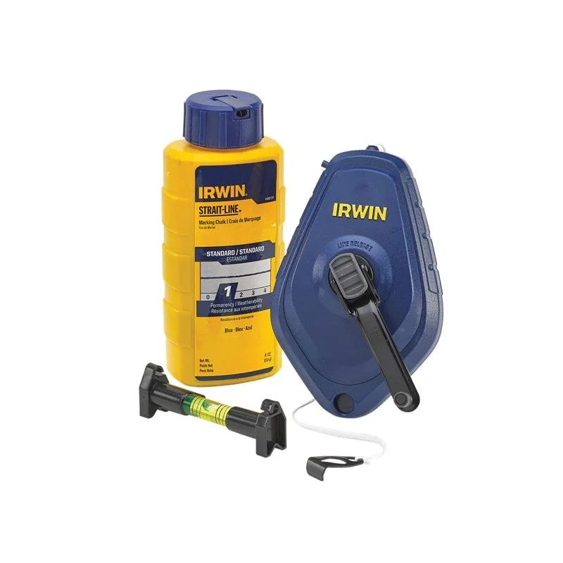 IRWIN® STRAIT-LINE® Chalk Line, Chalk & Level Set - 64494LP