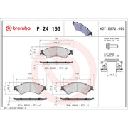 Brembo 4 x Front Brake Pad Set P24153