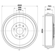 Mintex Brake Drum Assembly Rear MBD419