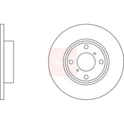 Apec 2 x Solid Front Brake Discs DSK2110