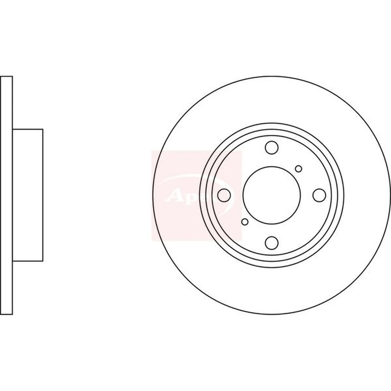Apec 2 x Solid Front Brake Discs DSK2110