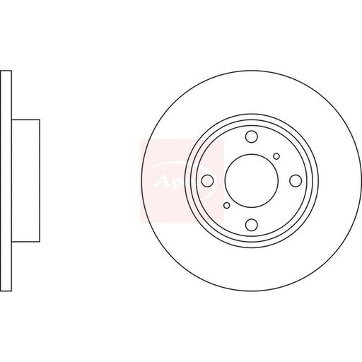 Apec 2 x Solid Front Brake Discs DSK2110