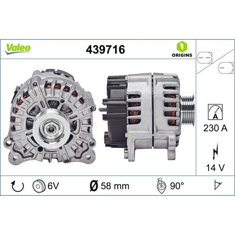 Valeo Car Alternator 12V 439716