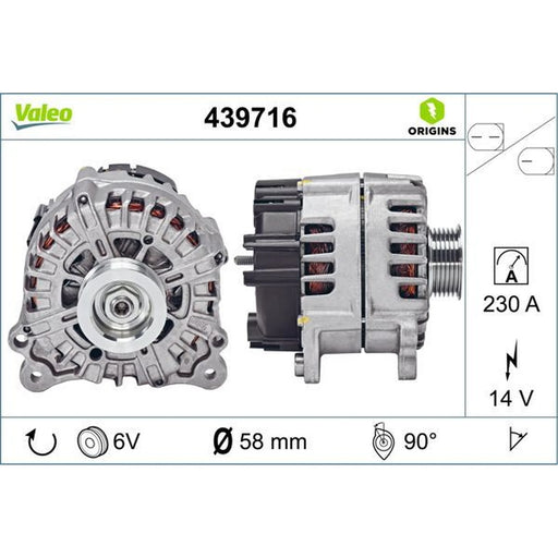 Valeo Car Alternator 12V 439716