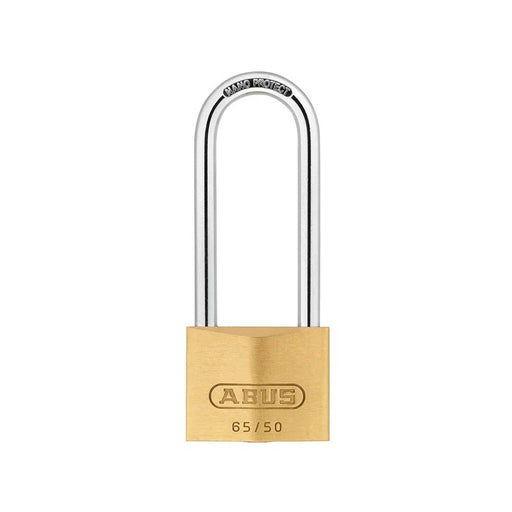 ABUS Mechanical 65/50mm Brass Padlock 80mm Long Shackle - 10004781-01