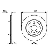Bosch 2 x Solid Rear Brake Discs 0 986 479 458