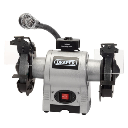 Draper Bench Grinder With Worklight, 150mm, 370W 05095 Draper  - Town Parts
