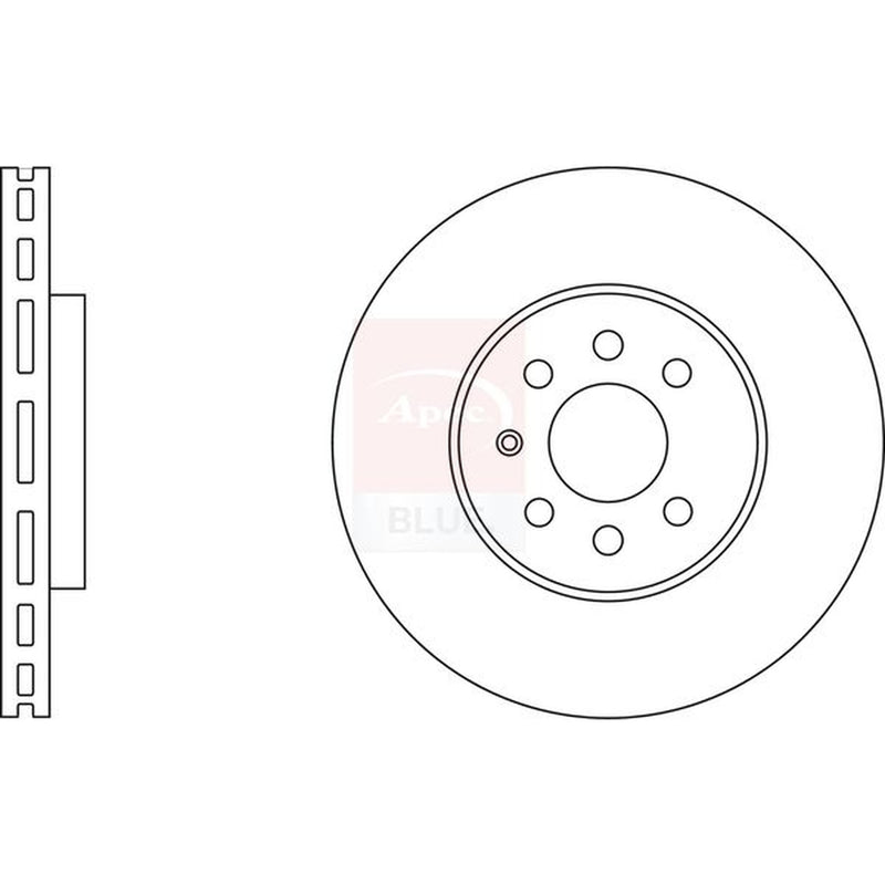 Apec 2 x Vented Front Brake Discs SDK6082