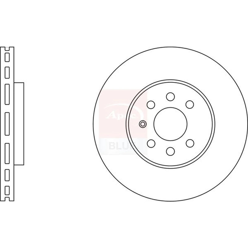 Apec 2 x Vented Front Brake Discs SDK6082