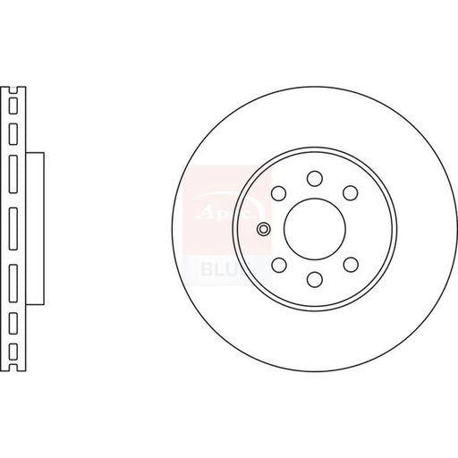 Apec 2 x Vented Front Brake Discs SDK6082