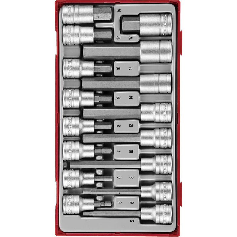 Teng Tools 1/2" Hex Bit Socket Set TT1 16 Pieces