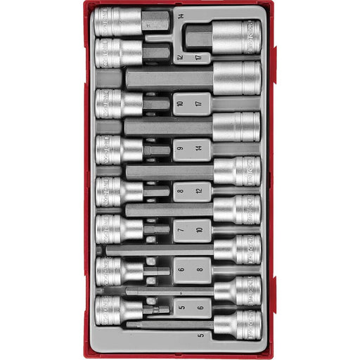 Teng Tools 1/2" Hex Bit Socket Set TT1 16 Pieces